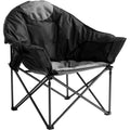 Oversized Heavy Duty Moon Saucer Camping Chair with Cup Holder Storage Pocket and Carry Bag